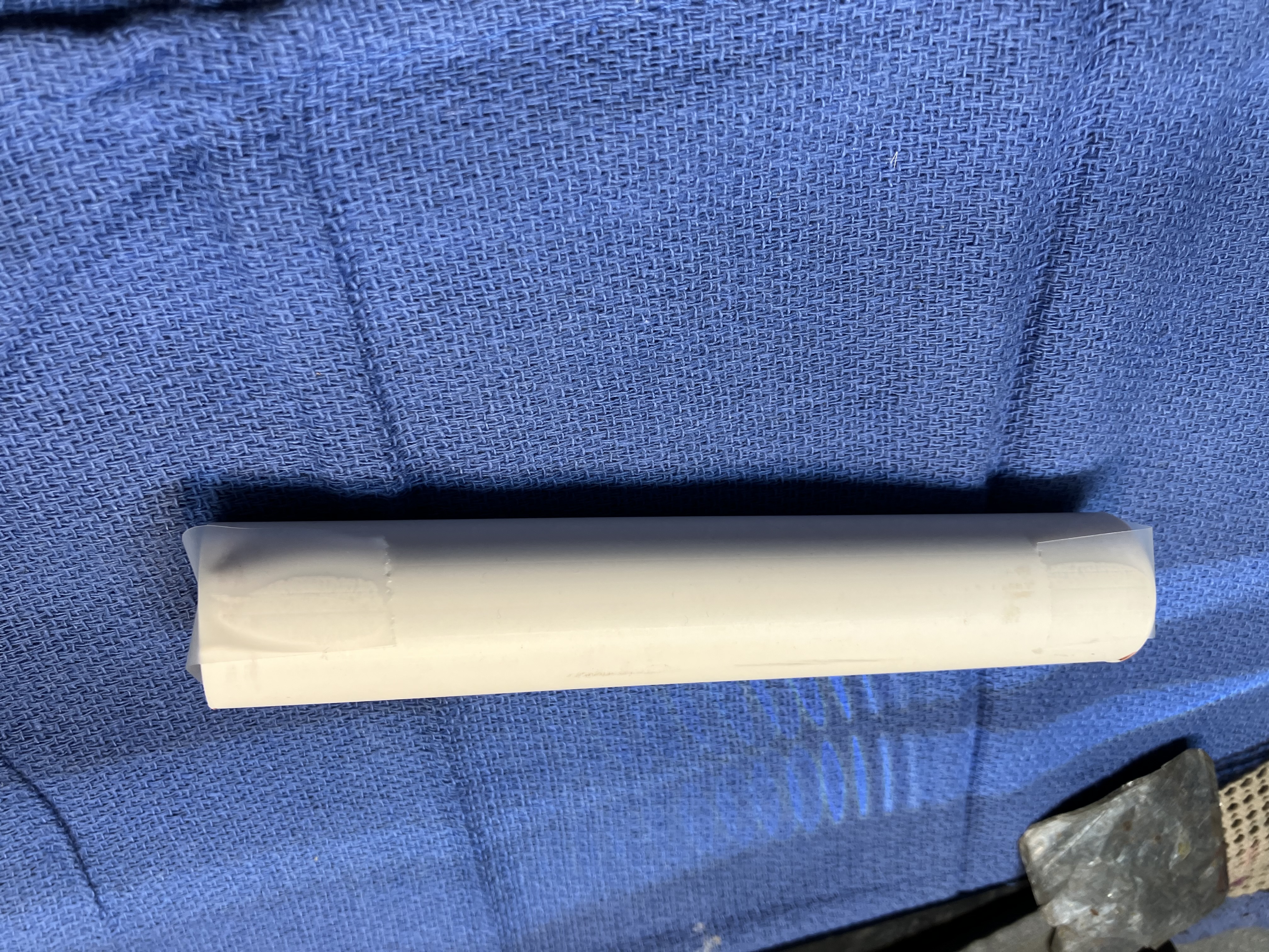 once you have the pen in the pipe wrap that